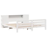 Bedframe zonder matras massief grenenhout wit 180x200 cm - thumbnail