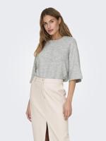 Only Onlsimoni 3/4 Pullover Knt Noos Trui Light Grey Melange - thumbnail