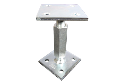 Waelbers paalhouder hoogte verstelb 90x90, blauw verzinkt (GV) - 1 Stuk(s) - 426531.99