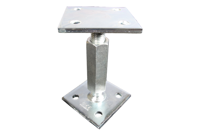 Waelbers paalhouder hoogte verstelb 90x90, blauw verzinkt (GV) - 1 Stuk(s) - 426531.99 - thumbnail