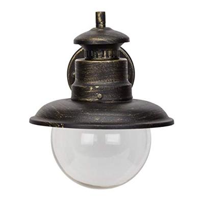 Brilliant Artu 96128/86 Buitenlamp (wand) Spaarlamp, LED E27 53 W Zwart, Goud Brilliant Artu 96128/86 Buitenlamp (wand) Spaarlamp, LED E27 53 W Zwart, Goud