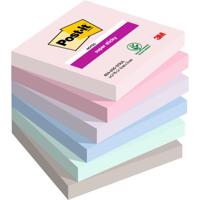 Post-it Super Sticky notes Soulful, 90 vel, ft 76 x 76 mm, geassorteerde kleuren, pak van 6 blokken - thumbnail