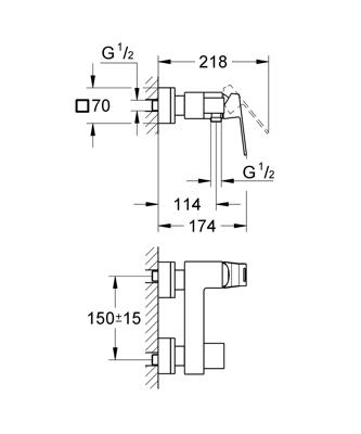 Douchemengkraan GROHE Eurocube Supersteel