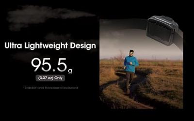 NiteCore NU31 grau Hoofdlamp LED werkt op een accu 550 lm NiteCore NU31 grau Hoofdlamp LED werkt op een accu 550 lm