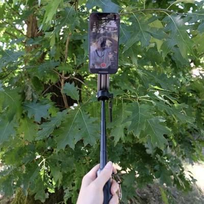 MOJOGEAR TS2 6-in-1 Mini Selfiestick Statief & Grip voor telefoon Magnetisch - Zwart