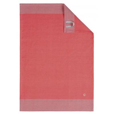 Cawö Cawö theedoek Two-tone 50x70 rood