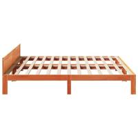 Bedframe zonder matras massief grenenhout wasbruin 160x200 cm - thumbnail