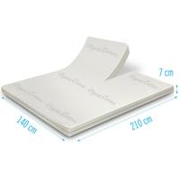 Splittopper Organic Cotton Traagschuim 140x210 dikte 7 cm - thumbnail