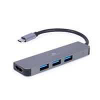 Cablexpert USB-C 2-in-1 multi adapter USB-C dock 2-voudig - 9530502 - thumbnail