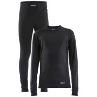 Craft Baselayer Set Thermoset Kinderen Black 110-116 - thumbnail