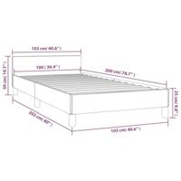 Bedframe met hoofdeinde fluweel donkerblauw 100x200 cm - thumbnail