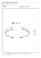 Lucide NURIA - Plafonnière - Ø 30 cm - LED 3 StepDim - 1x18W 2700K - Zwart - thumbnail