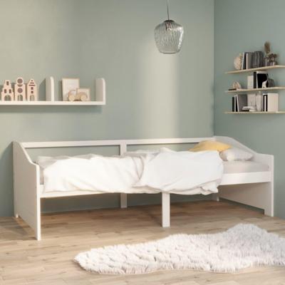 Bedbank 3-zits massief grenenhout 90x200 cm wit Bedbank 3-zits massief grenenhout 90x200 cm wit