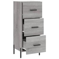 Dressoir 34,5x34x90 cm bewerkt hout grijs sonoma eikenkleurig - thumbnail