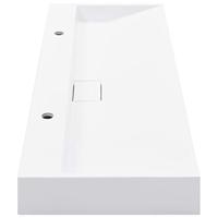 Wastafel 120x46x11 cm mineraal gegoten/marmer gegoten wit - thumbnail