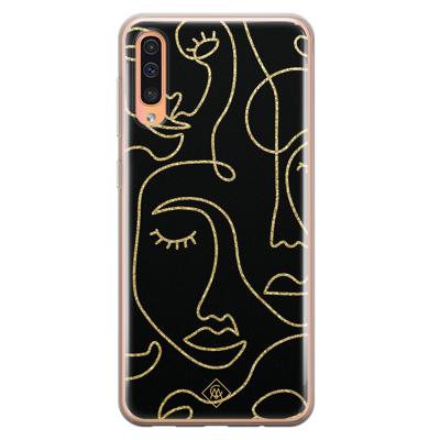 Samsung Galaxy A50/A30s siliconen hoesje - Abstract faces