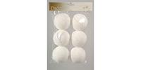 Sneeuwballen foam hang d8 cm wit 6st Kerst Decoris - Decoris - thumbnail