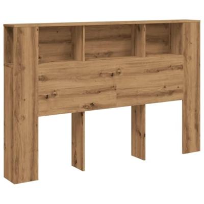 Hoofdbordkast 160x18,5x103,5 cm bewerkt hout artisanaal eiken