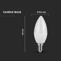 E14 LED Lamp - 4,5 Watt 470 Lumen - 3000K Warm wit - Vervangt 40 Watt - E14 fitting - Kaarslamp - Kleine fitting - thumbnail