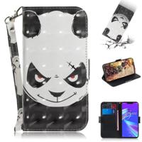 3D gekleurde tekening boze Beer patroon horizontale Flip lederen case voor ASUS Zenfone Max (m2) ZB633KL met houder & kaartsleuven & portemonnee - thumbnail
