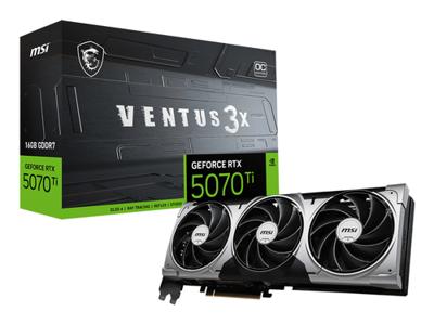 MSI GeForce RTX 5070 Ti 16G VENTUS 3X OC NVIDIA 16 GB GDDR7 - thumbnail