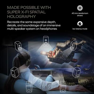 Creative Zen Hybrid SXFI On Ear headset Bluetooth Stereo Zwart Volumeregeling, Microfoon uitschakelbaar (mute)