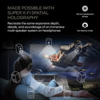 Creative Zen Hybrid SXFI On Ear headset Bluetooth Stereo Zwart Volumeregeling, Microfoon uitschakelbaar (mute) - thumbnail