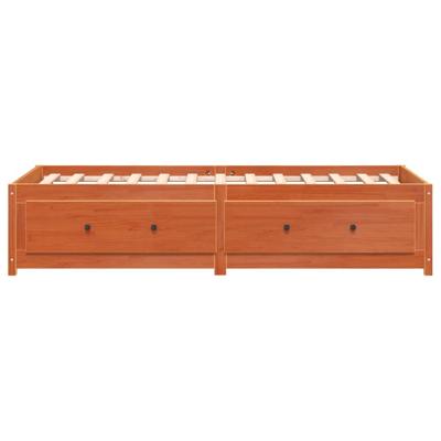 Slaapbank zonder matras 80x200 cm massief grenenhout wasbruin