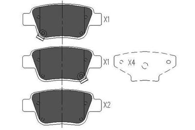 Remblokken set KBP9019
