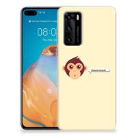 Huawei P40 Telefoonhoesje met Naam Monkey - thumbnail