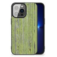 iPhone 13 Pro Houten Print Telefoonhoesje Green Wood - thumbnail