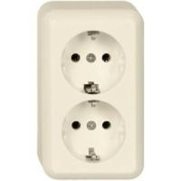 ELSO AP-stopcontact 395400 2-voudig 16A CONTURA parelwit Meerdere kleuren 1 stuk(s) - thumbnail