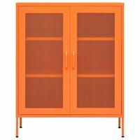 Opbergkast 80x35x101,5 cm staal oranje - thumbnail