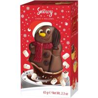 Hamlet chocolade sneeuwman om te smelten met mallows, doos van 65 g - thumbnail