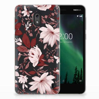 Smartphone hoesje Nokia 2 Watercolor Flowers Smartphone hoesje Nokia 2 Watercolor Flowers