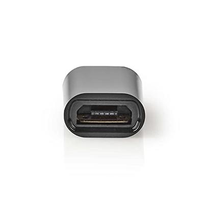 USB-Adapter | USB 2.0 | USB-C Male | USB Micro-B Female | 480 Gbps | Verguld | Antraciet