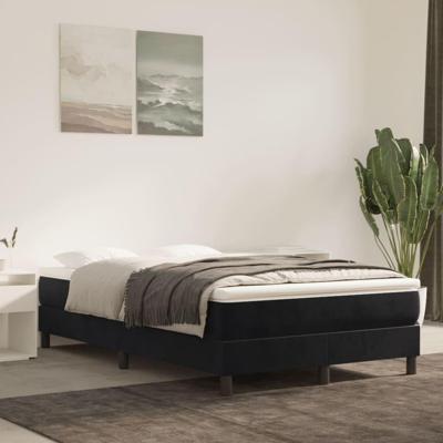 Pocketveringmatras medium 120x200x20 cm fluweel zwart