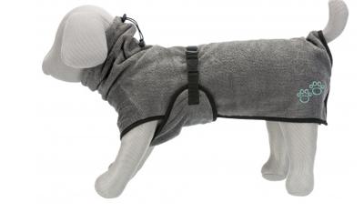 Badjas voor hond Trixie Grijs XS - thumbnail