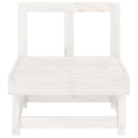 Tuinmiddenbanken 2 st massief grenenhout wit - thumbnail