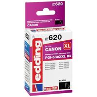 Edding Inktcartridge vervangt Canon PGI-580BK XXL Compatibel Zwart EDD-620 18-620 - thumbnail