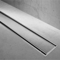 Easy Drain Modulo TAF low douchegoot - 80x6.7cm - met vloerflens - Waterslot: 50mm- RVS geborsteld edm1taflt800-50 - thumbnail