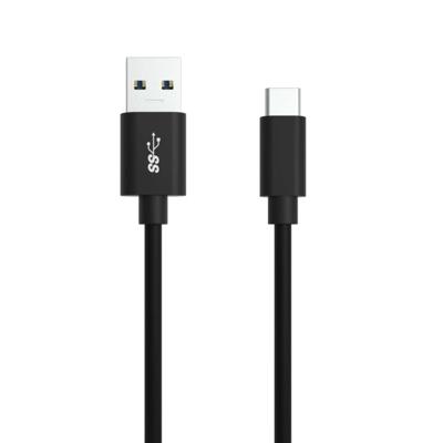 Ansmann 1700-0080 USB-kabel USB 3.2 Gen1 USB-A stekker, USB-C stekker 1.20 m Zwart Aluminium-stekker, TPE-mantel, Stekker past op beide manieren