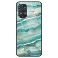 Samsung Galaxy A32 5G glazen hardcase - Marmer azuurblauw - thumbnail