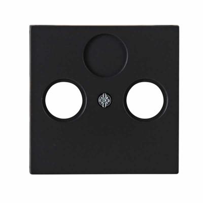 Kopp HK07 PURE mat zwart afdekplaat voor coax - 4624540