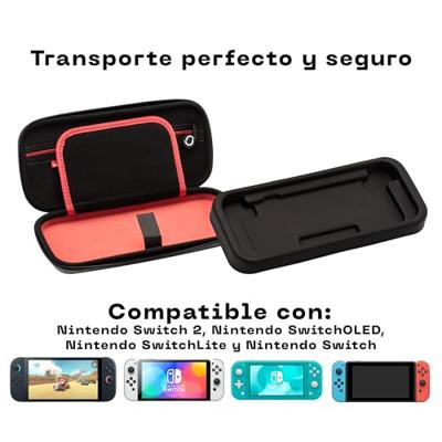 Blade Tas voor Switch 2, draagtas met handgreep, compatibel met Switch, OLED en Lite, met binnenvak, harde schaal voor Switch, Grijs, linnen