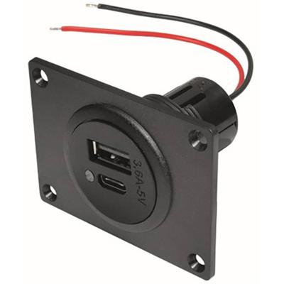 ProCar 67342501 Power USB-C®/A dubbel stopcontact 12 of 24 V=