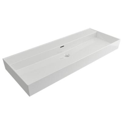 Wastafel Plieger Kansas Zonder Kraangat 120x46,6 cm met Overloop Wit Wastafel Plieger Kansas Zonder Kraangat 120x46,6 cm met Overloop Wit