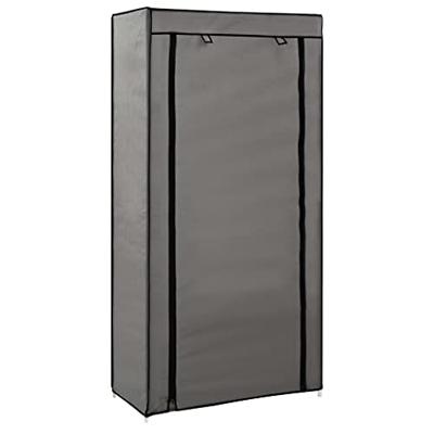VidaXL Schoenenkast met hoes 58x28x106 cm stof grijs VidaXL Schoenenkast met hoes 58x28x106 cm stof grijs
