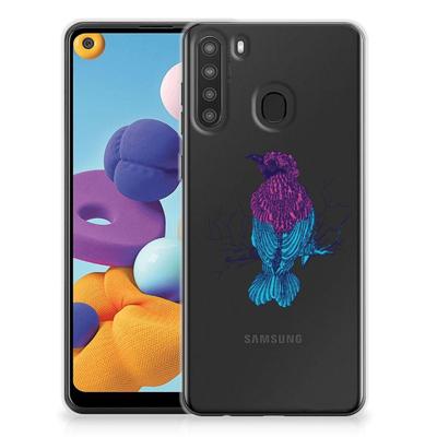 Samsung Galaxy A21 Telefoonhoesje met Naam Merel Samsung Galaxy A21 Telefoonhoesje met Naam Merel