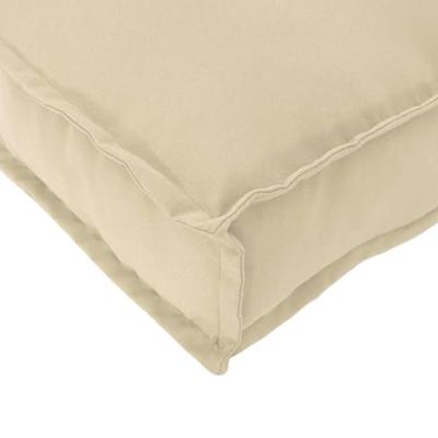 Palletkussen voor zitting Beige 120 x 80 x 12 cm Oxford stof - thumbnail